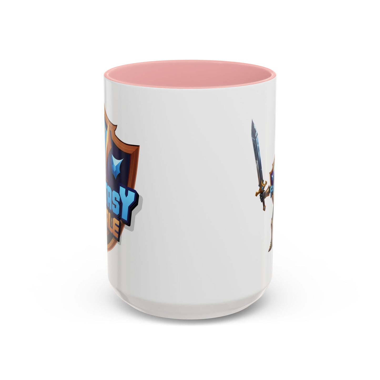 Fantasy Royale Coffee Mug — Gamer Sword & Shield Accent Mug (11/15oz)