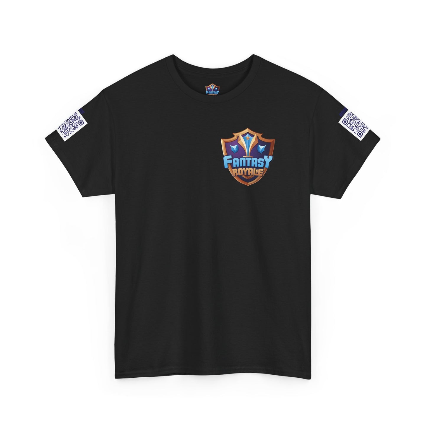 Fantasy Royale T‑Shirt — 'Scan Me to Start Earning Today' Gaming Logo Tee