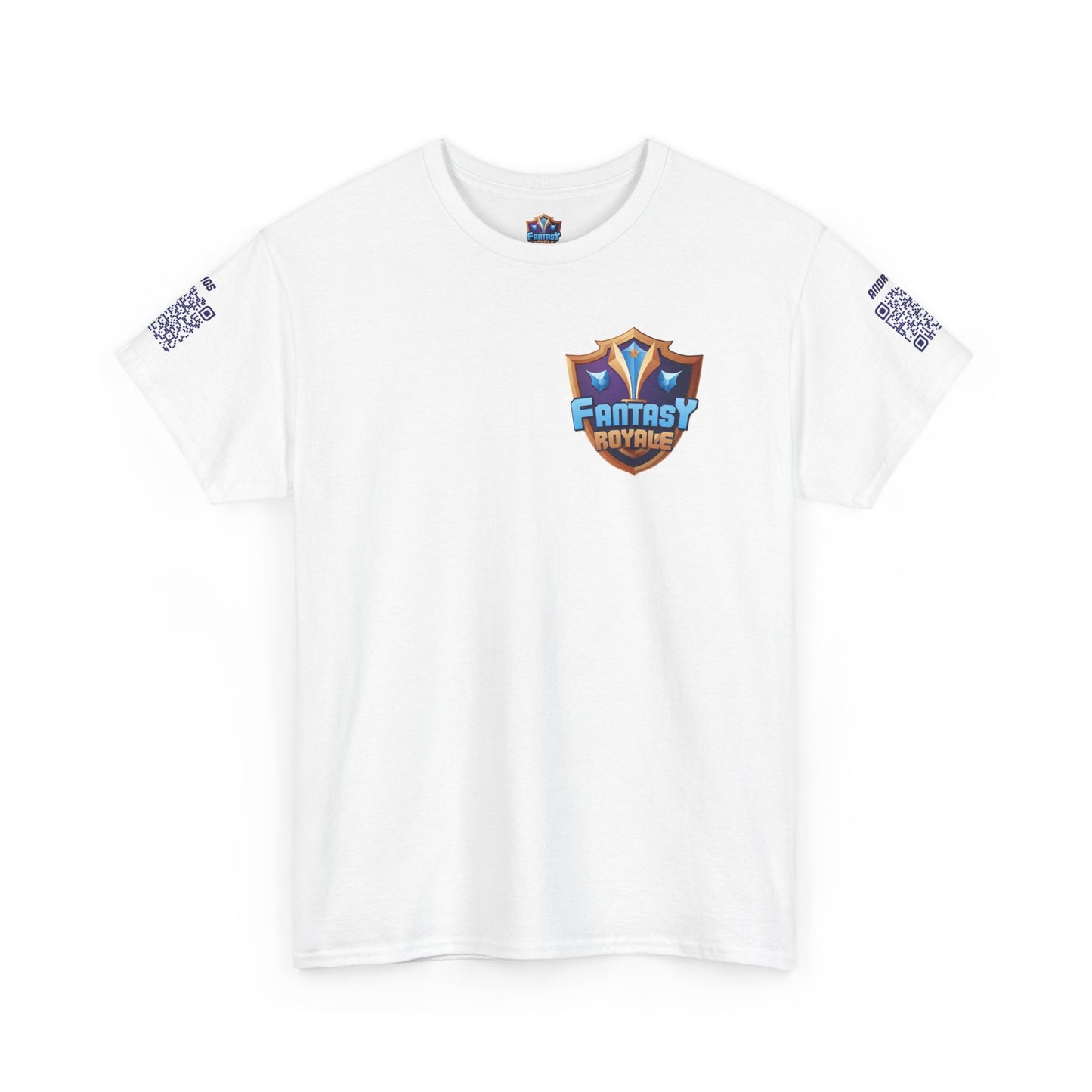 Fantasy Royale T‑Shirt — 'Scan Me to Start Earning Today' Gaming Logo Tee