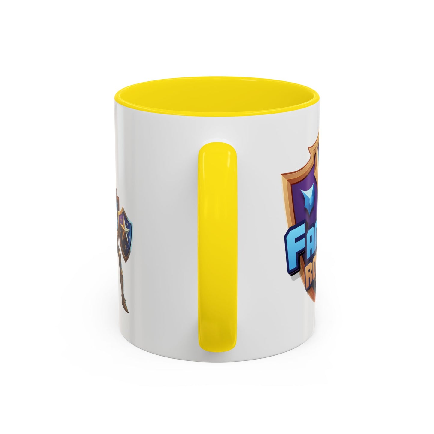 Fantasy Royale Coffee Mug — Gamer Sword & Shield Accent Mug (11/15oz)