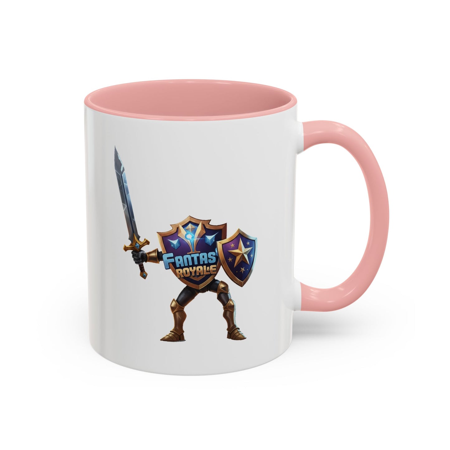 Fantasy Royale Coffee Mug — Gamer Sword & Shield Accent Mug (11/15oz)