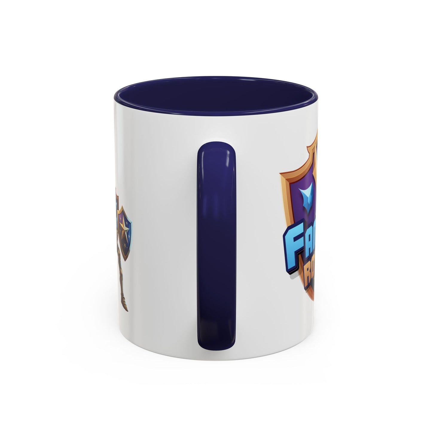 Fantasy Royale Coffee Mug — Gamer Sword & Shield Accent Mug (11/15oz)