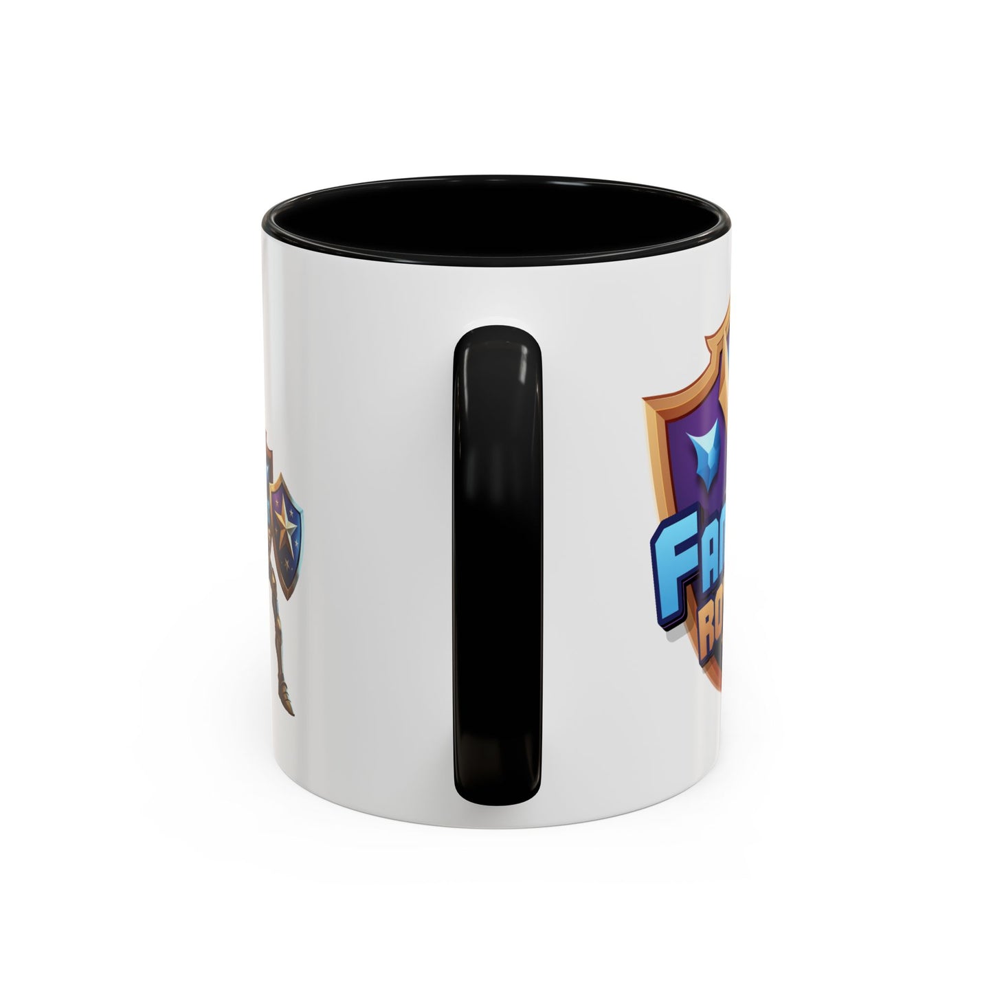 Fantasy Royale Coffee Mug — Gamer Sword & Shield Accent Mug (11/15oz)